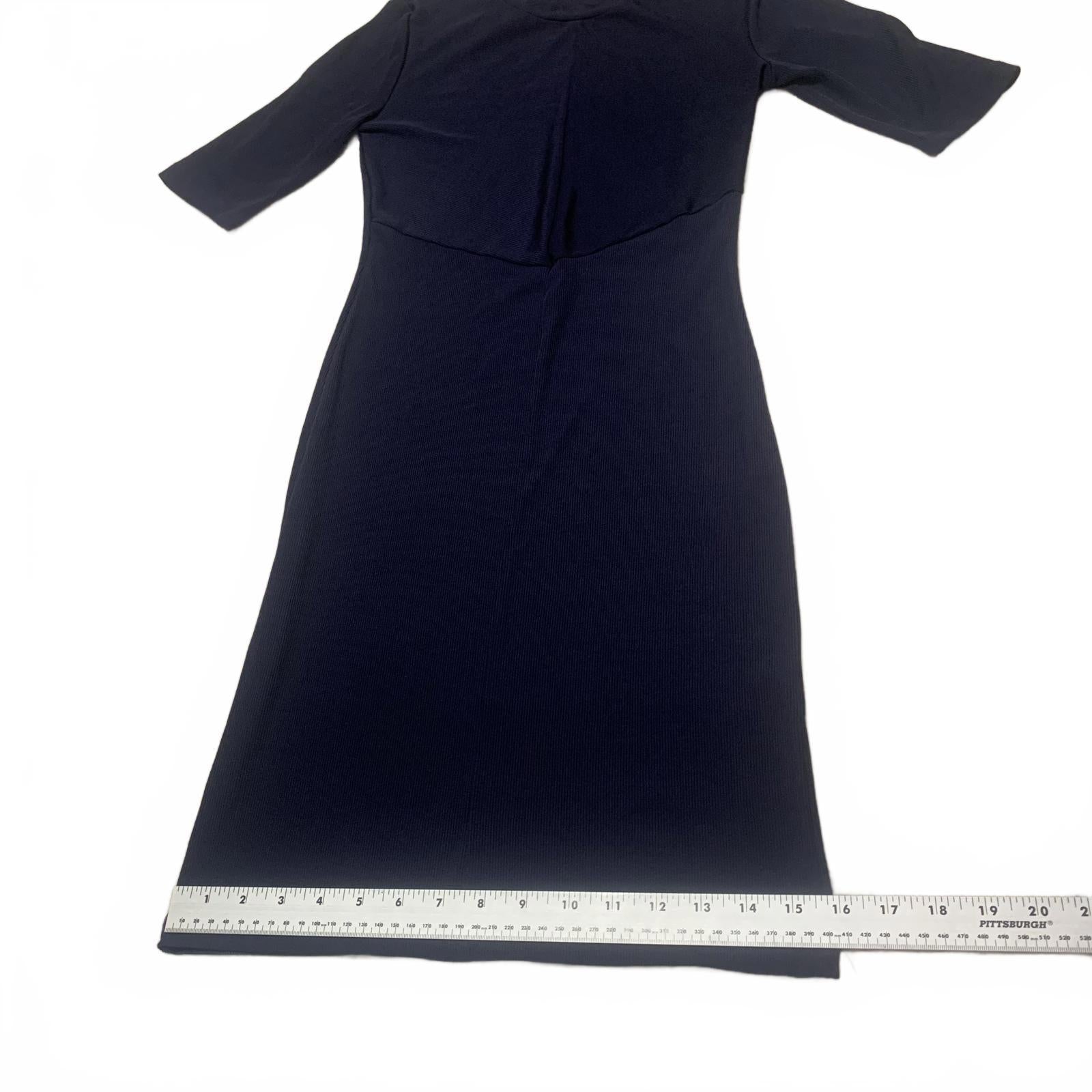 H&M Womens Size Medium Navy Blue Mid-Length Dress Half Sleeves