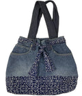 Guess Jeans Authentic Indigo Denim Tote Youth Shoulder Bag Handcrafted Vintage