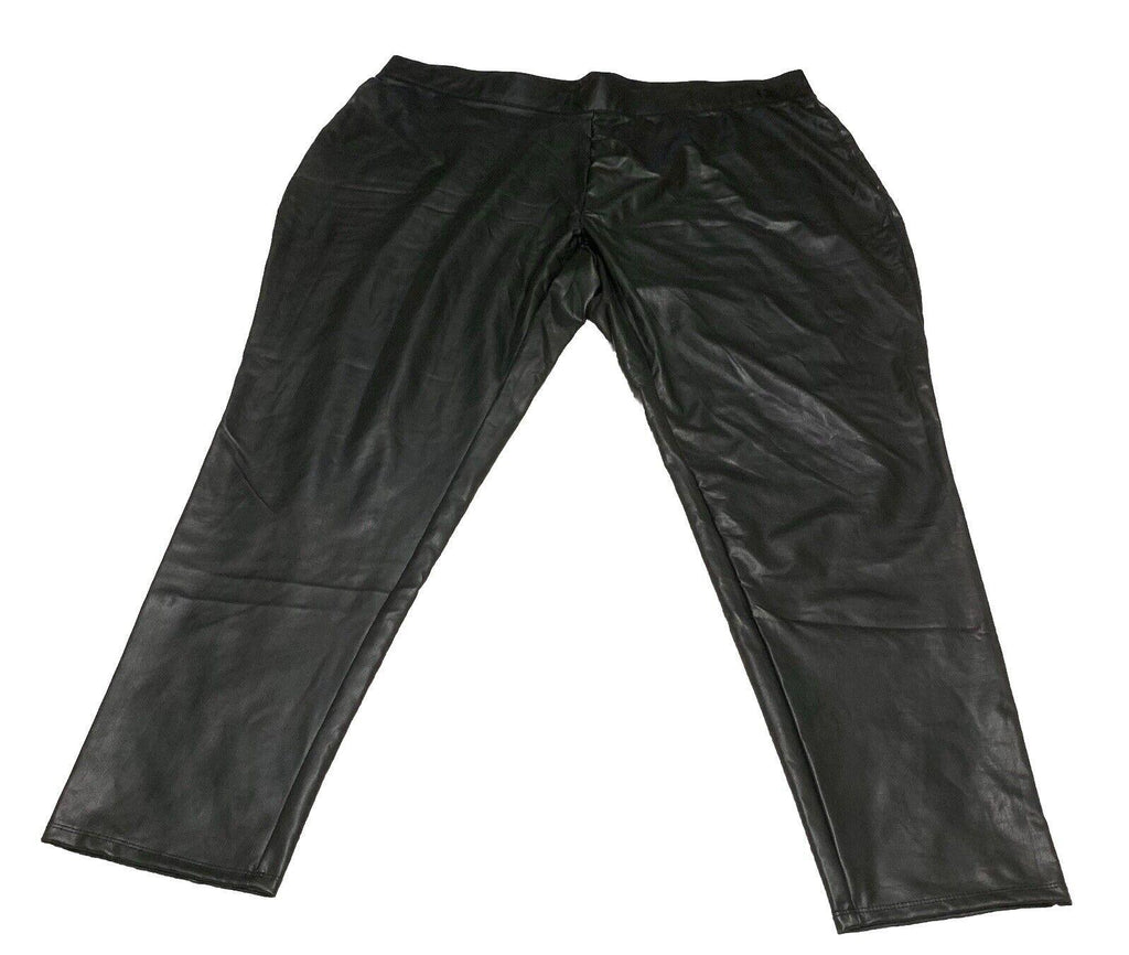 Ashley Stewart  Women’s Pants Size 26/28 Black Faux Leather
