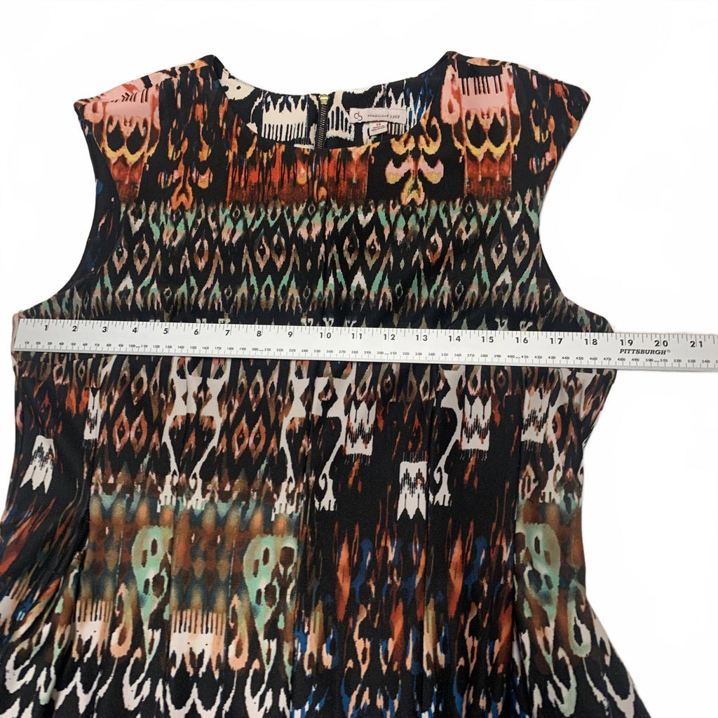 VTG db Womens Sz 14 Abstract Vibrant Patterned Summer Dress Sleeveless