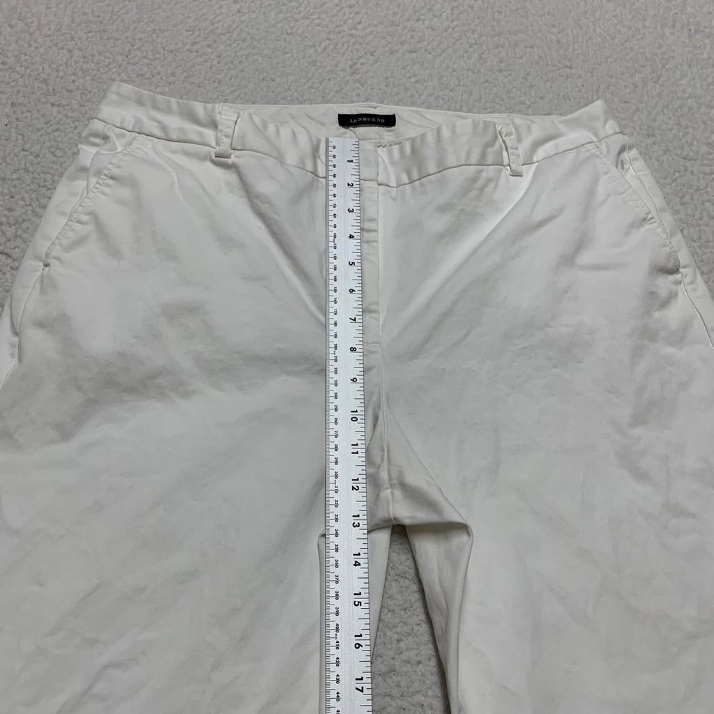 Lands' End Women's Size 16T White Wide Leg Pants