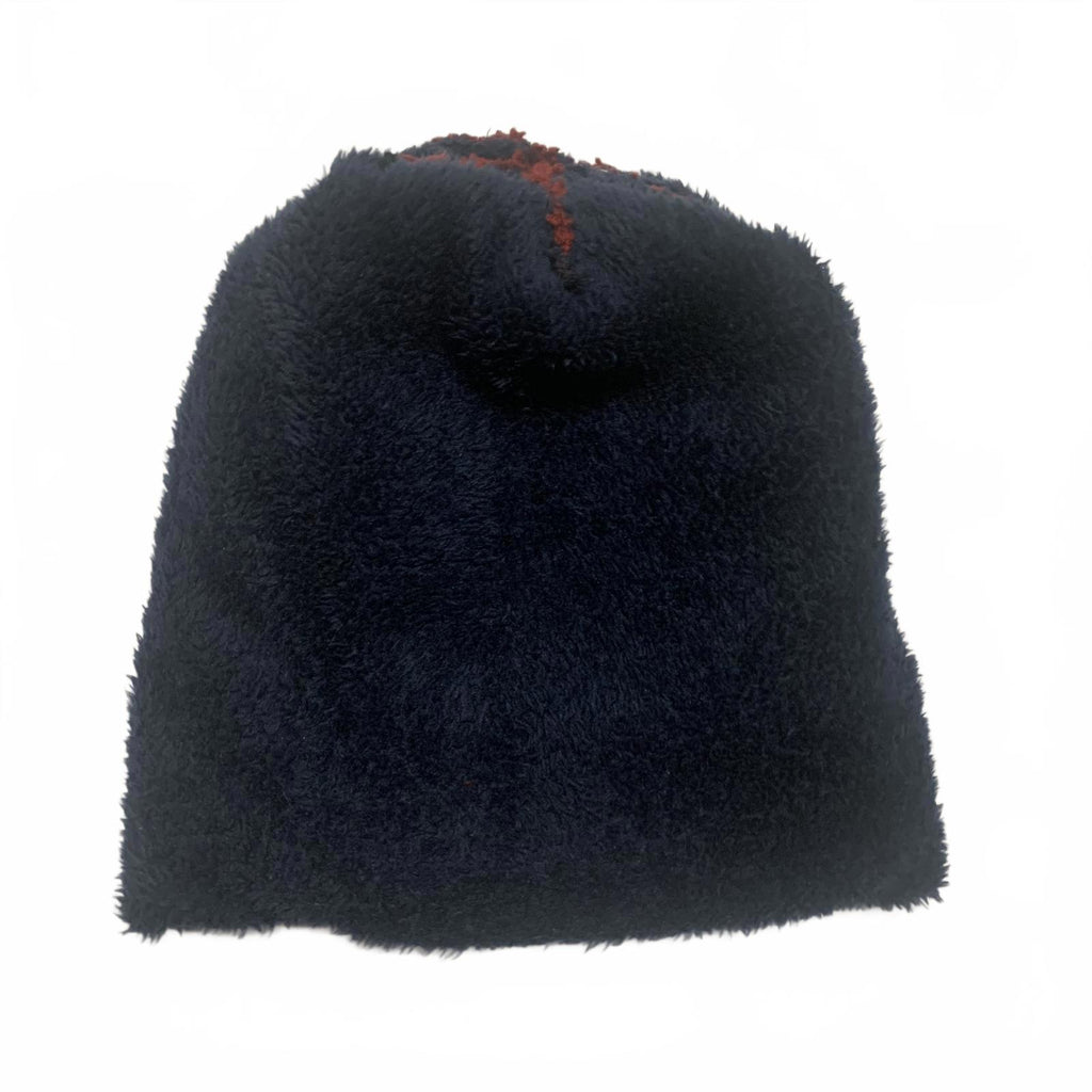 All-match Winter Knit Hat Scarf Gloves Set Burgundy Navy Faux Fur Lining OSFA