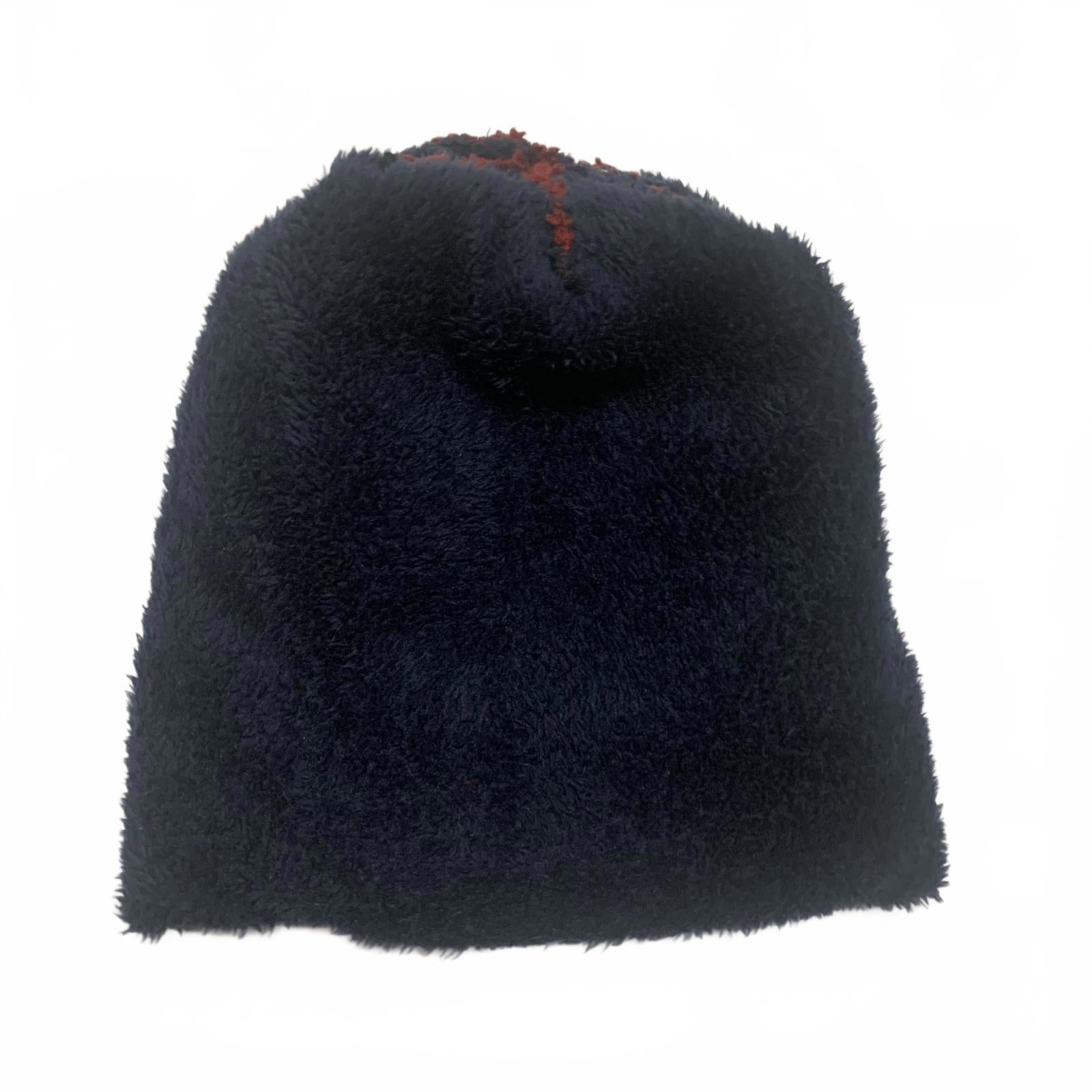 All-match Winter Knit Hat Scarf Gloves Set Burgundy Navy Faux Fur Lining OSFA
