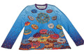 Leslie Jordan Cheetah Marquis Women's  Medium Multicolor Running T-Shirt Top