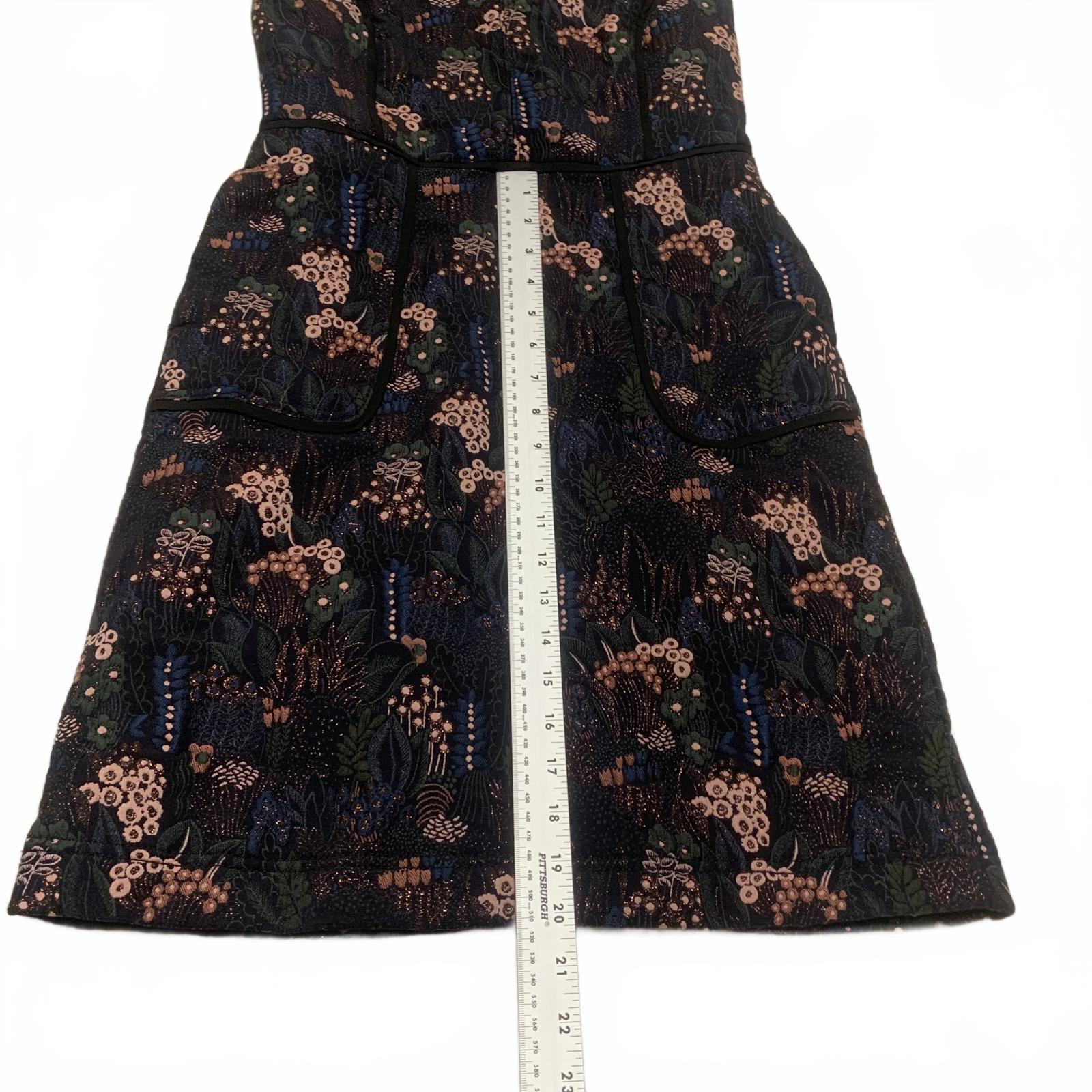 Ann Taylor Petite Women's Size 0P Black Floral Pattern Sleeveless Mini Dress
