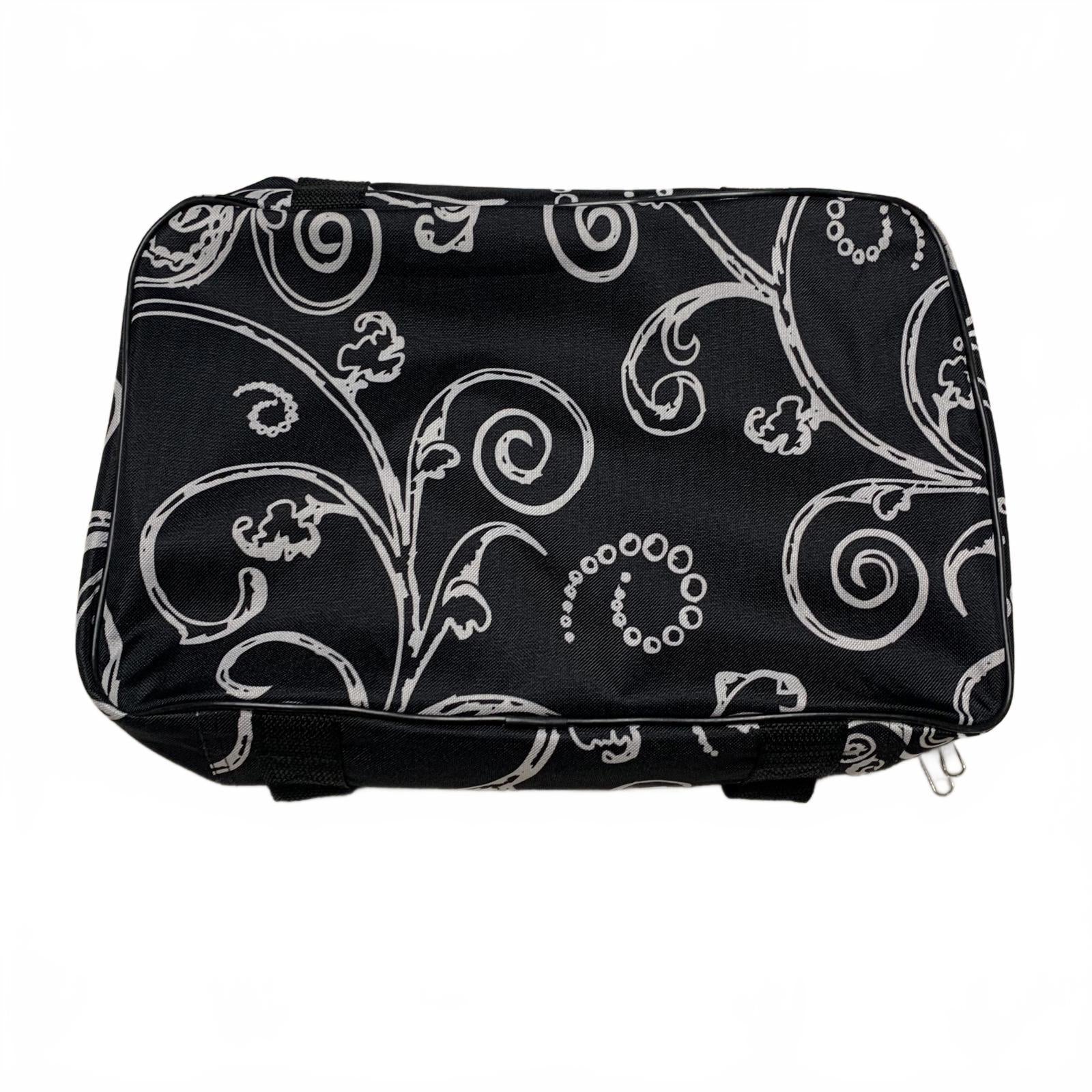 Home Essentials Black Floral Casserole Hot Food Tray Bag