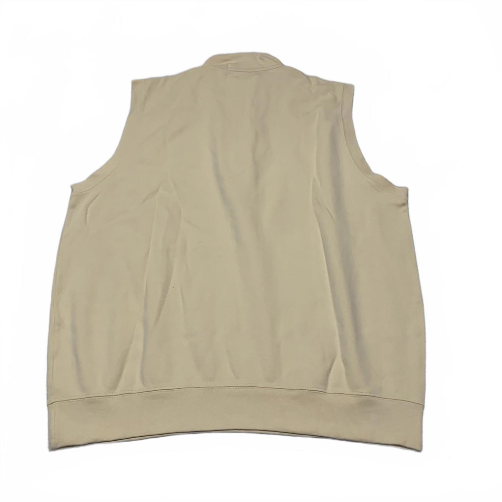 Fairway & Greene Men's Size L Beige Yellow Sleeveless Vest Zip Pima Cotton Peru