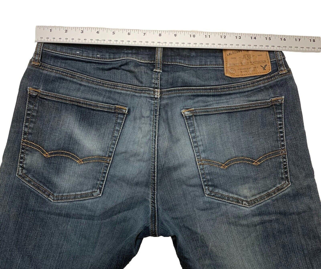 American Eagle Outfitters Straight Jeans Men's 32/34 Blue Dark Wash Flex Denim