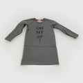 Chipie Girls Size 6 Heather Gray Fleece Sweatshirt Dress Scottish Dog Glitter