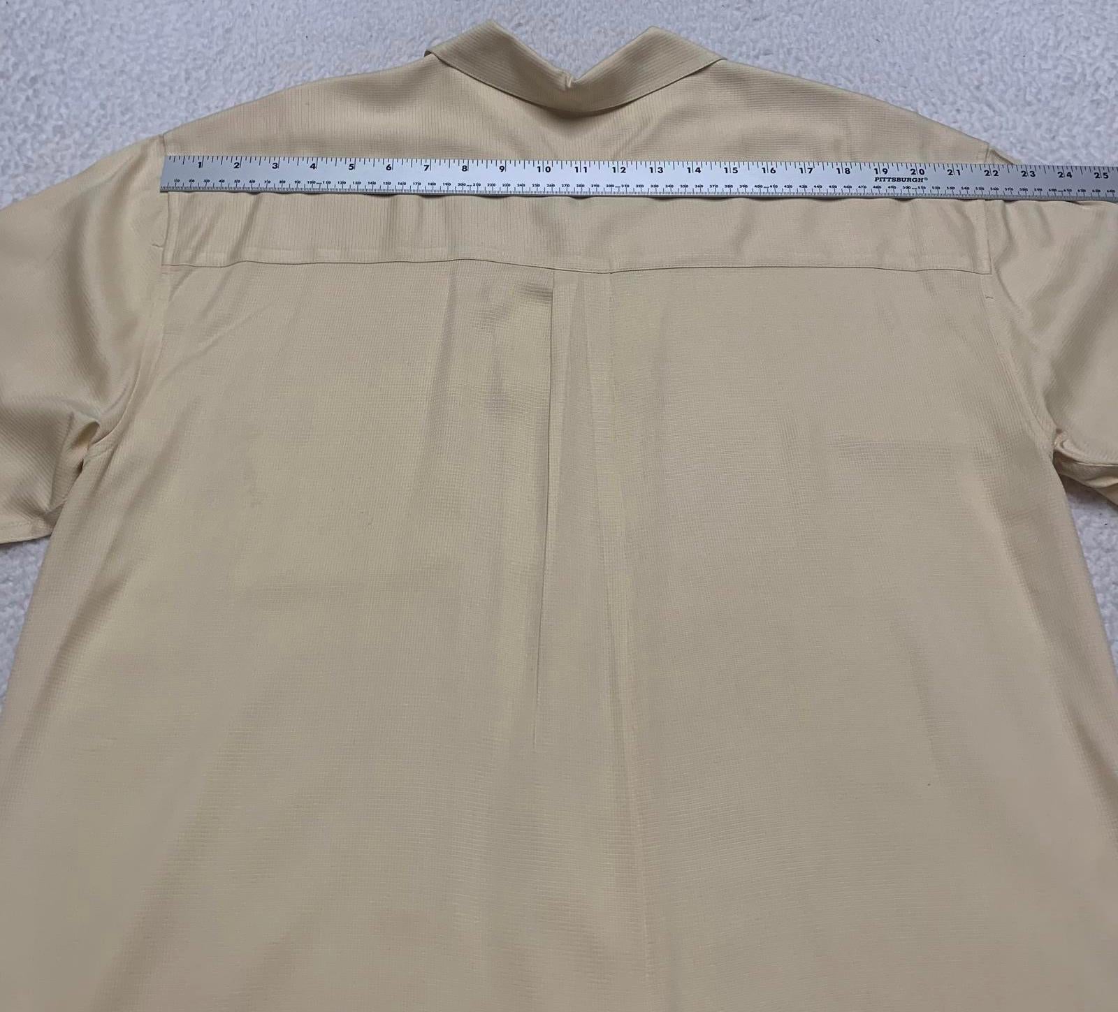 Jos. A. Bank Large Silk  Shirt Light Beige Short  Sleeves