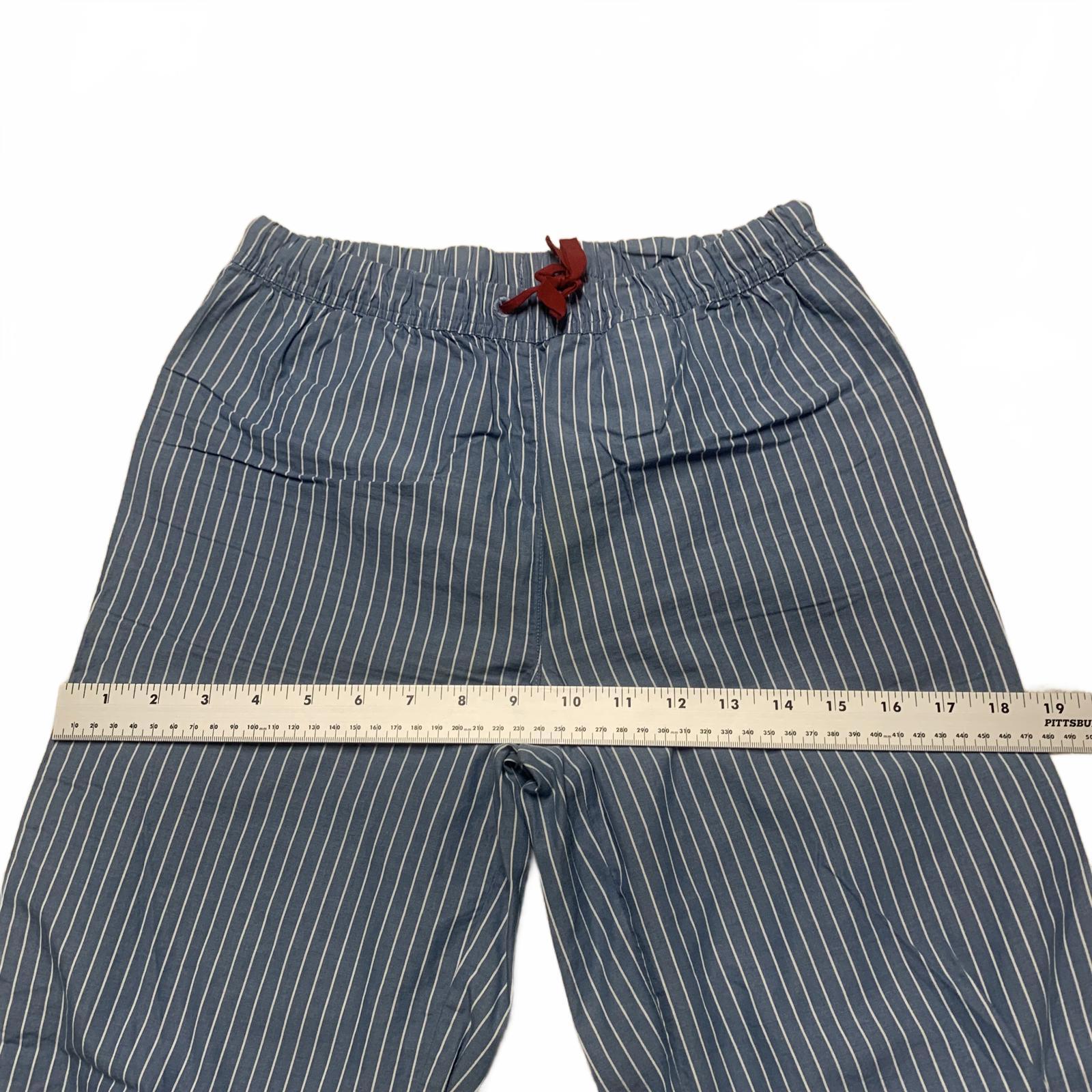 Cyrillus Paris Boys Sz 14A Blue Striped Lounge Pants Pajamas Cotton W25.5x29L