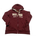 Bizzbee Women's Burgundy L Sherpa Lined Zip Up Hoodie
