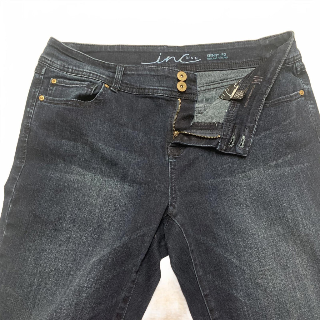 INC International Concepts Women's Jeans Sz 12  Cropped Skinny Leg W 34 x 17 L