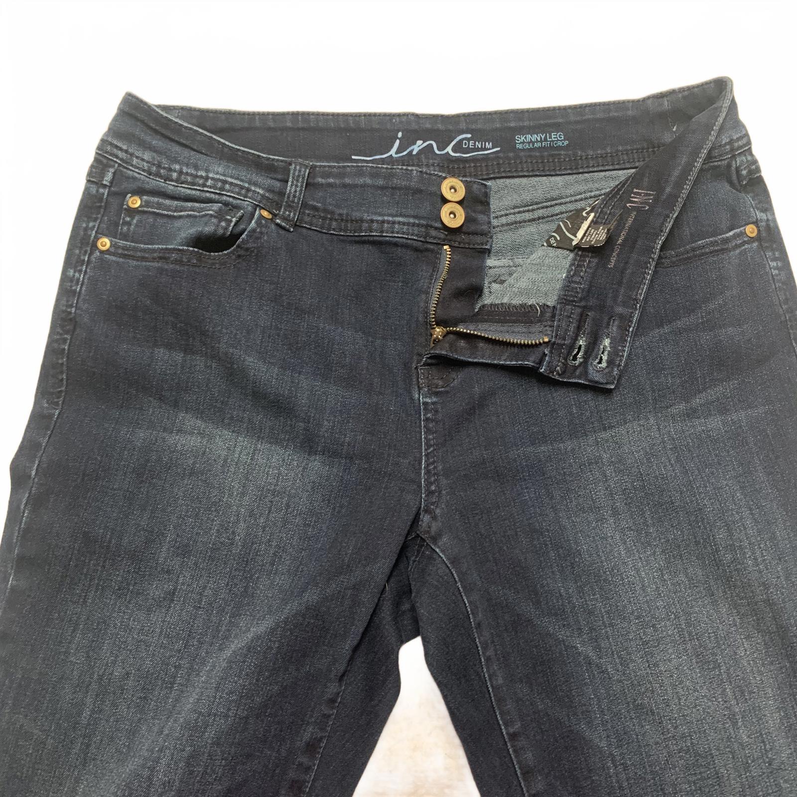 INC International Concepts Women's Jeans Sz 12  Cropped Skinny Leg W 34 x 17 L