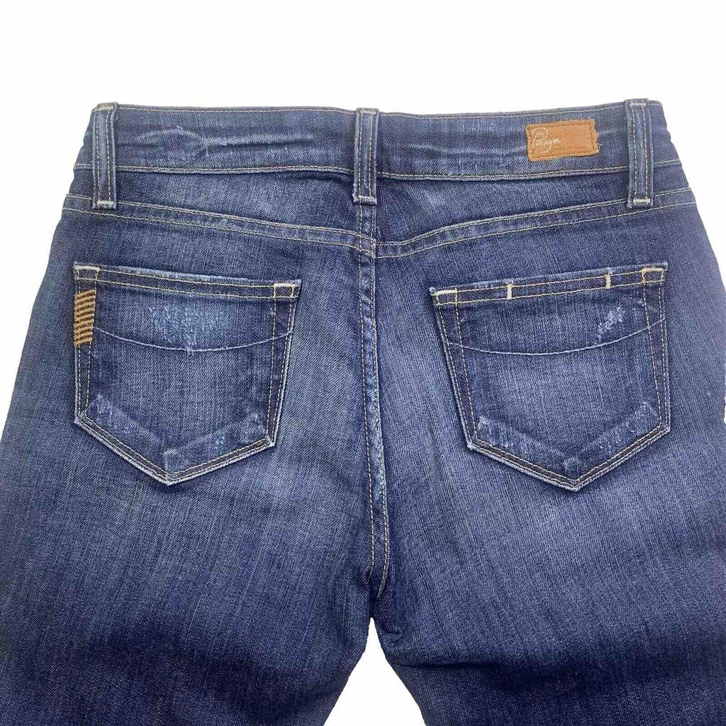 Paige Skyline Jeans Women’s Size 26 Slim  Ankle Leg Low Rise Distressed W28x29L
