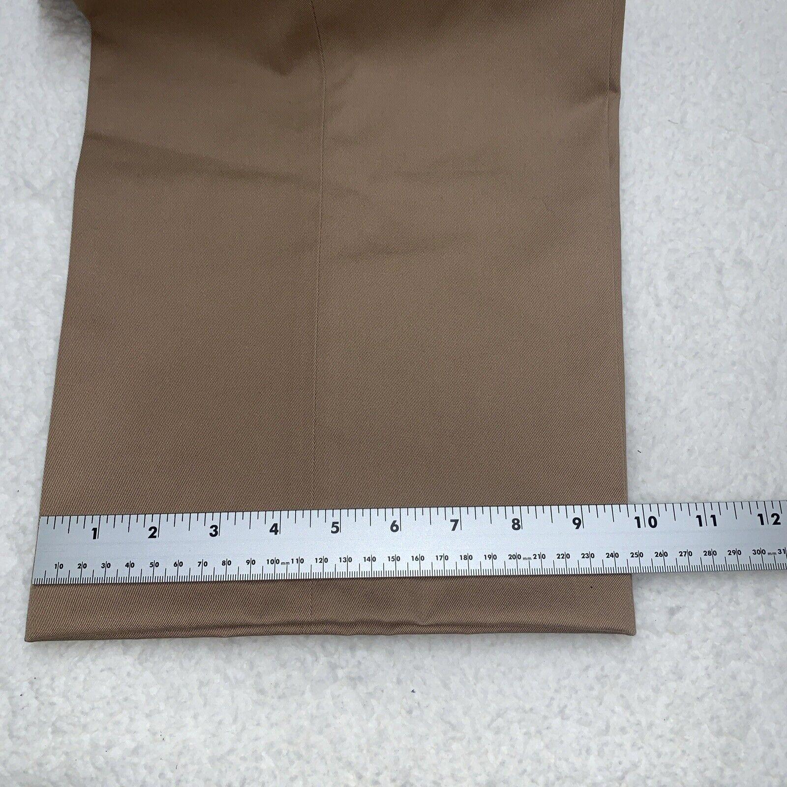 L.L. Bean Dress Slacks Chino Men's Sz 42 Wide Dark Khaki