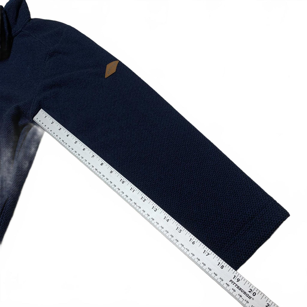 Orvis Men's Size Medium Navy Blue Fleece Jacket Sherpa Lining