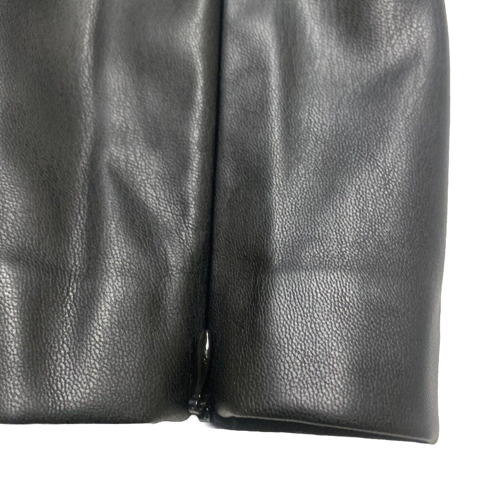 Zara Pants Women's Small Black Polyester/Faux Leather Ankle