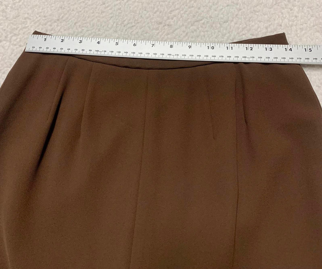 Laura Scott Women's Size Small 8 Petite Brown A-Line Skirt 28 Waist