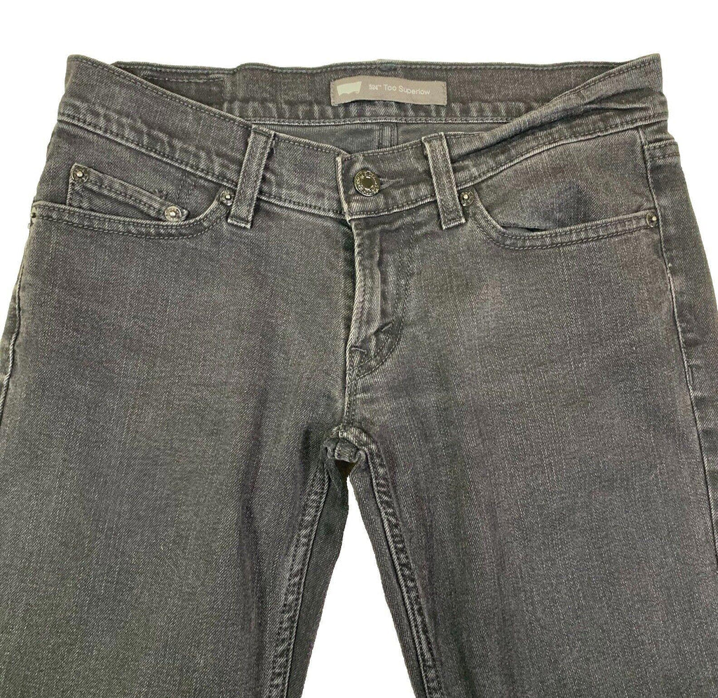 Levis 524 Jeans Girls 5 S/C Black Super low Skinny  Stretch
