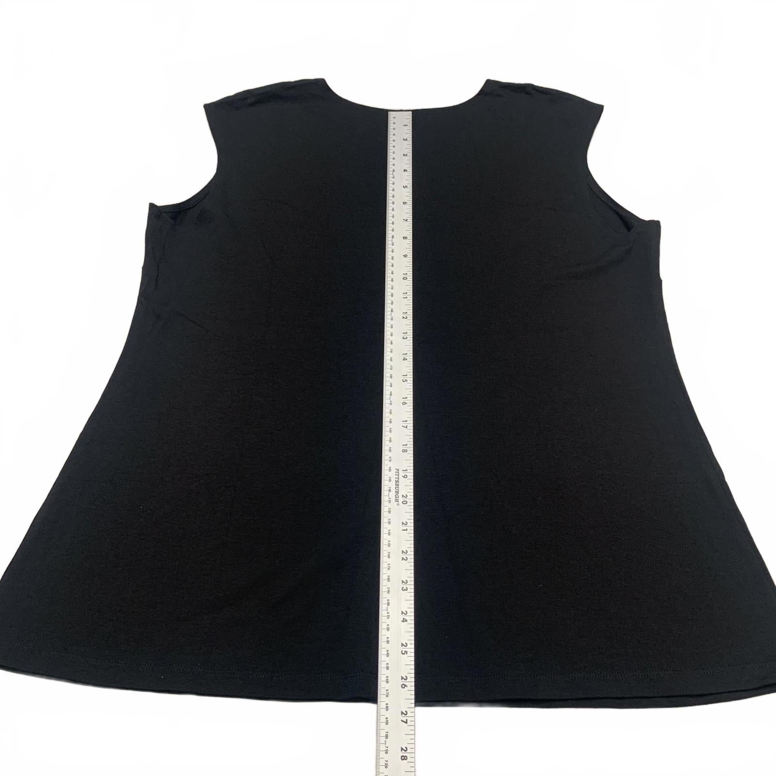 NIC+ZOE Women's Sz XXL Black Sleeveless Top Pullover NWT