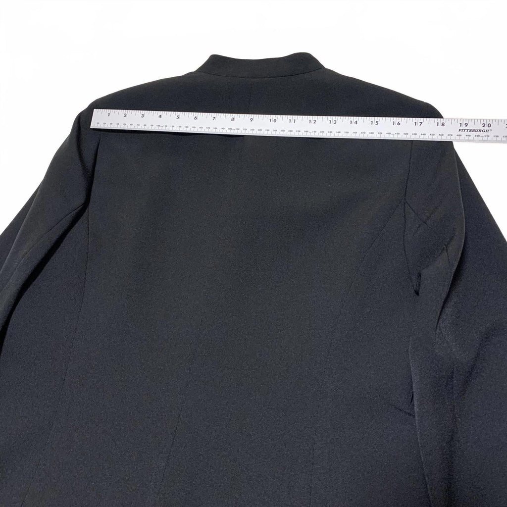 Kasper Women's Black Open Front Blazer Jacket Size 12 Lined Career Work Office