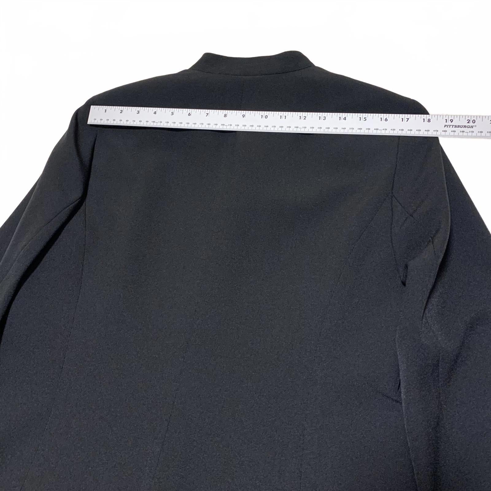 Kasper Women's Black Open Front Blazer Jacket Size 12 Lined Career Work Office
