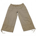 Merona Womens Sz 4 Beige Tan Comfortable Capris Cotton 29.5 x 20.5