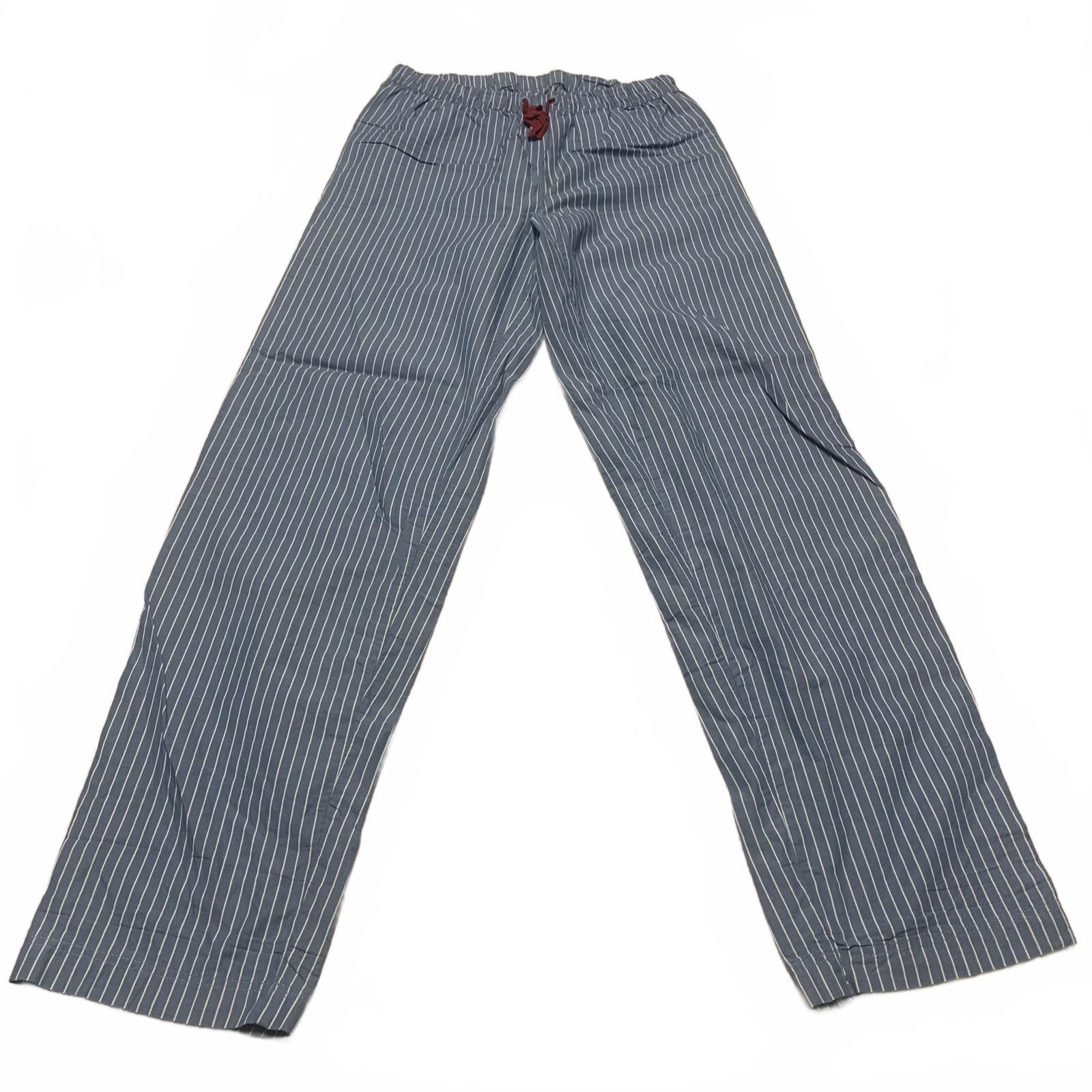 Cyrillus Paris Boys Sz 14A Blue Striped Lounge Pants Pajamas Cotton W25.5x29L