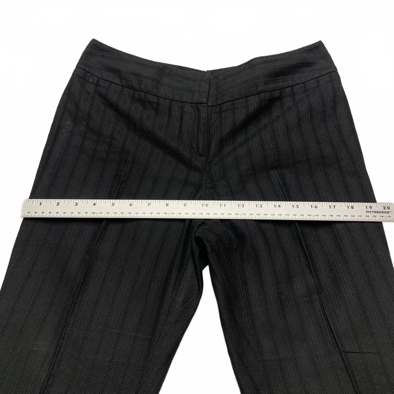 Ann Taylor Women's Petites Size 10P or 12P Black Striped Cropped Pants W 30 x 22