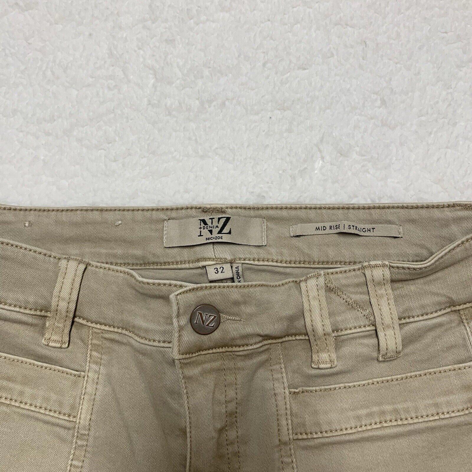 Nic+Zoe Jeans Women’s Size 32 Tan  Patch Front Pocket Beige