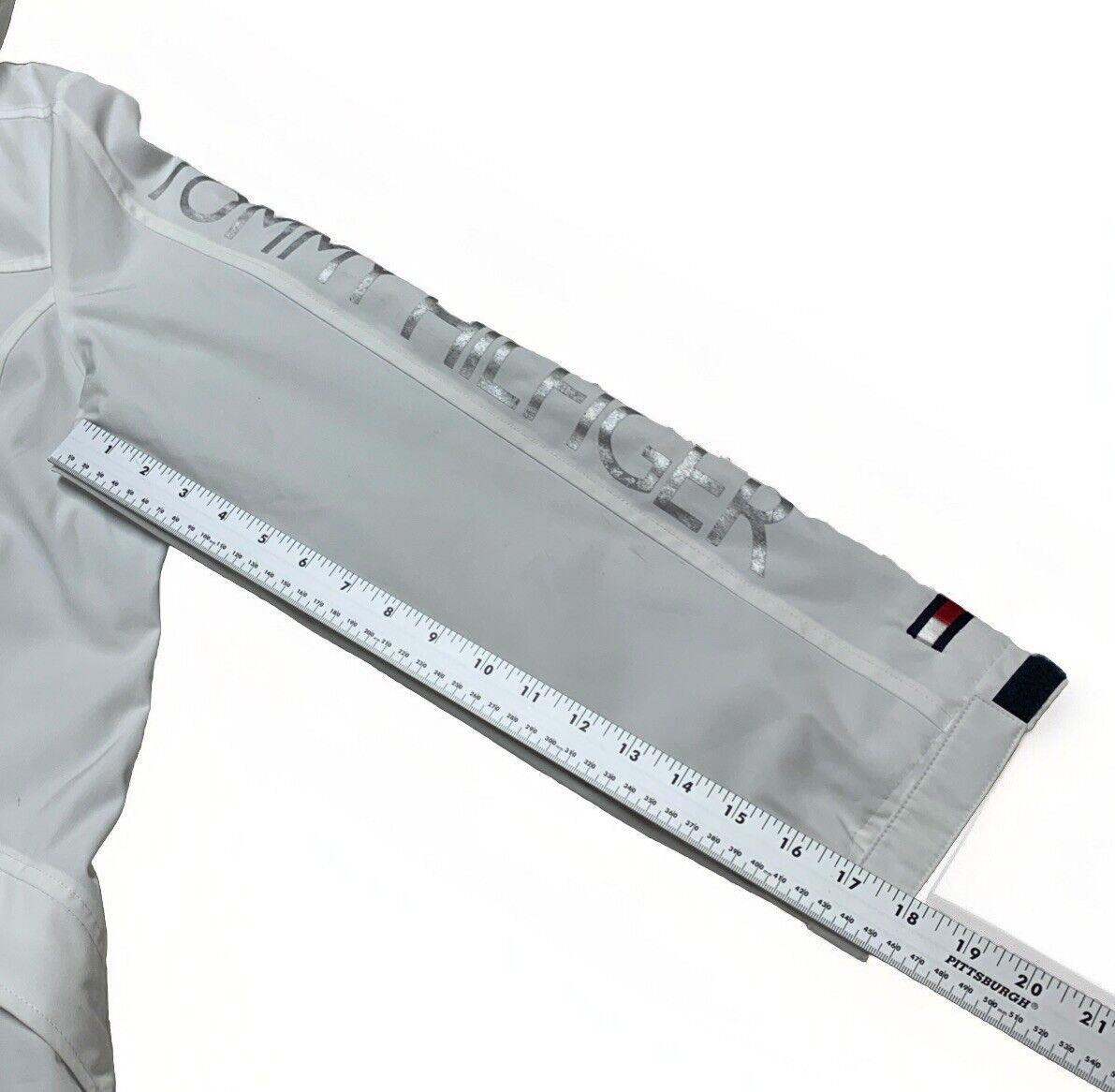 Tommy Hilfiger Women's M White Weather Hood Jacket Rain Coat
