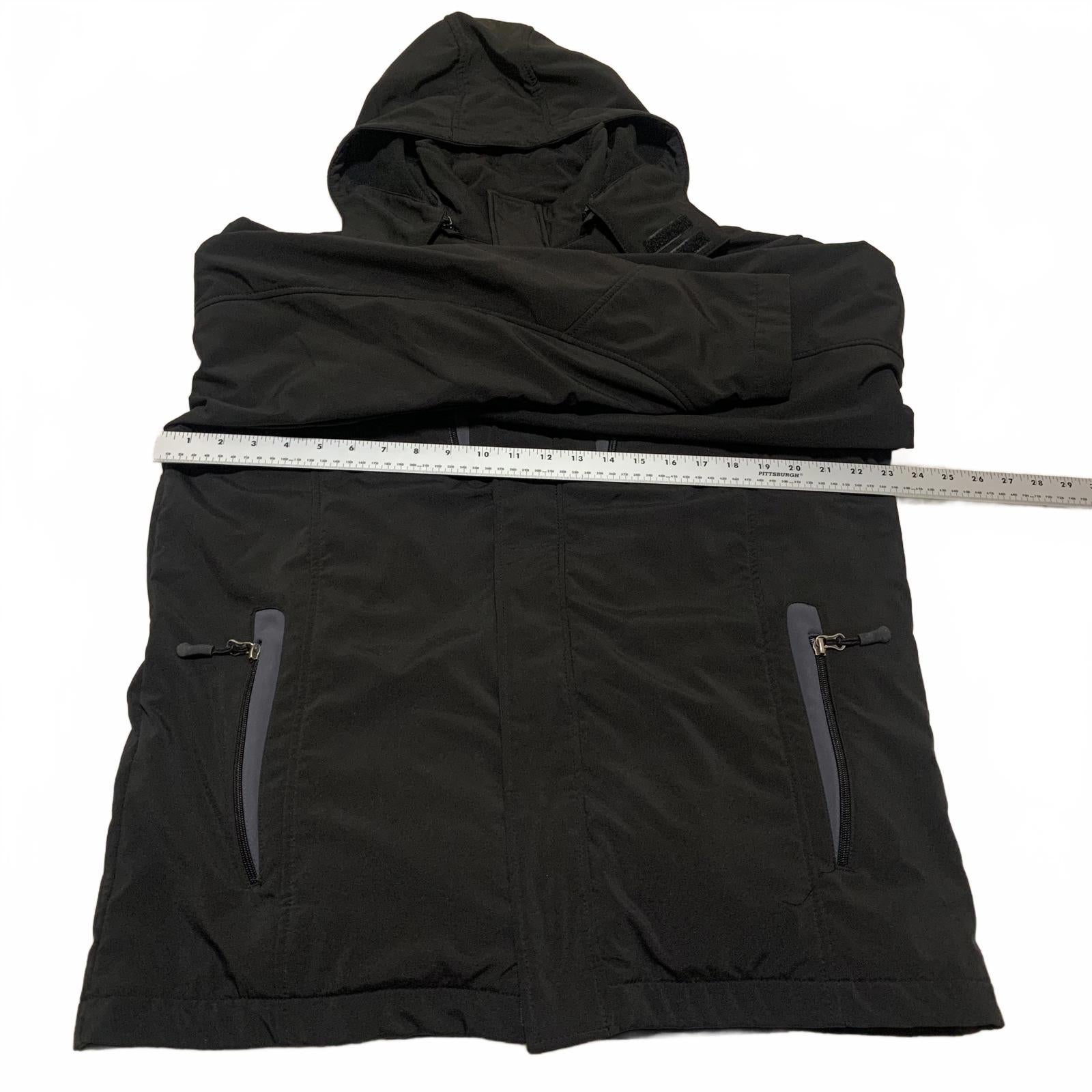 Snozu Performance Men's Size M Black Utility Jacket Hooded Coat Zip 4 Pockets