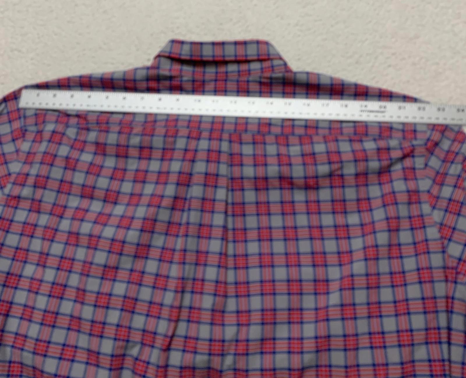 Vineyard Vines Mens Sz XXL Plaid Red Classic Fit Murray Button Shirt