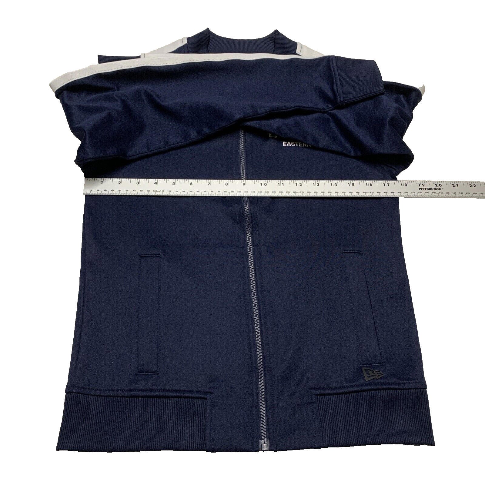 New Era Men's Size XSmall Navy Blue Jacket Varsity Track Full Zip Baseball Neck