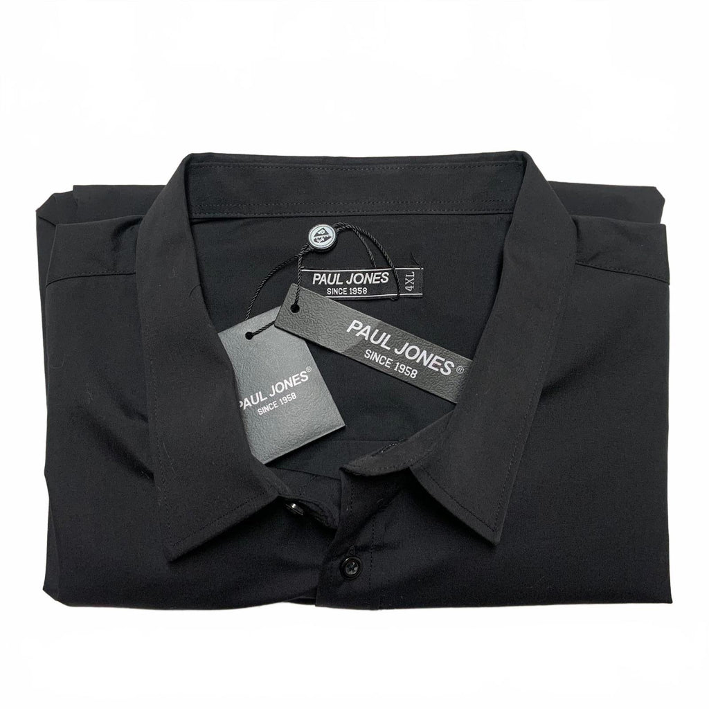 Paul Jones Men's 4XL Black Long Sleeve Button Shirt