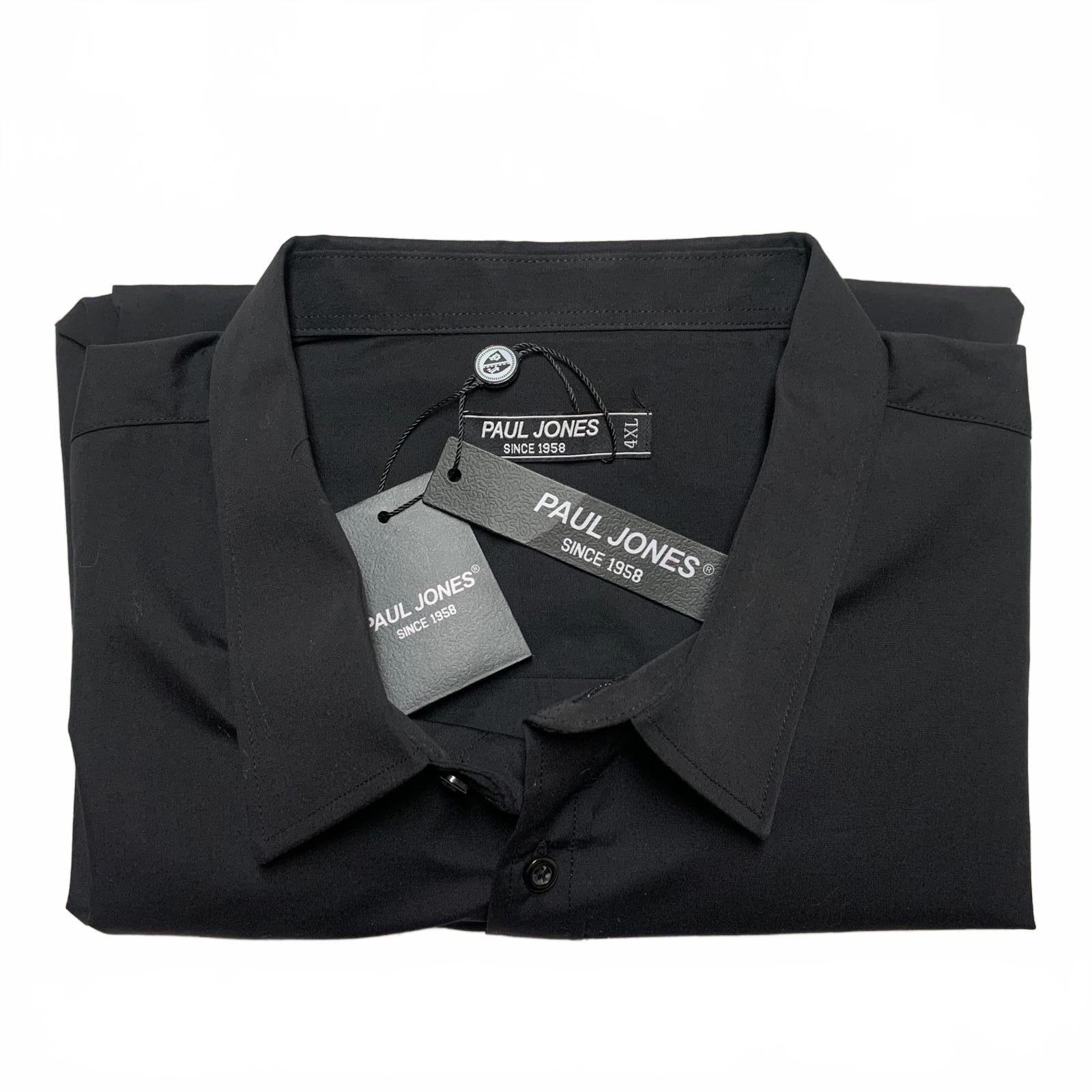 Paul Jones Men's 4XL Black Long Sleeve Button Shirt