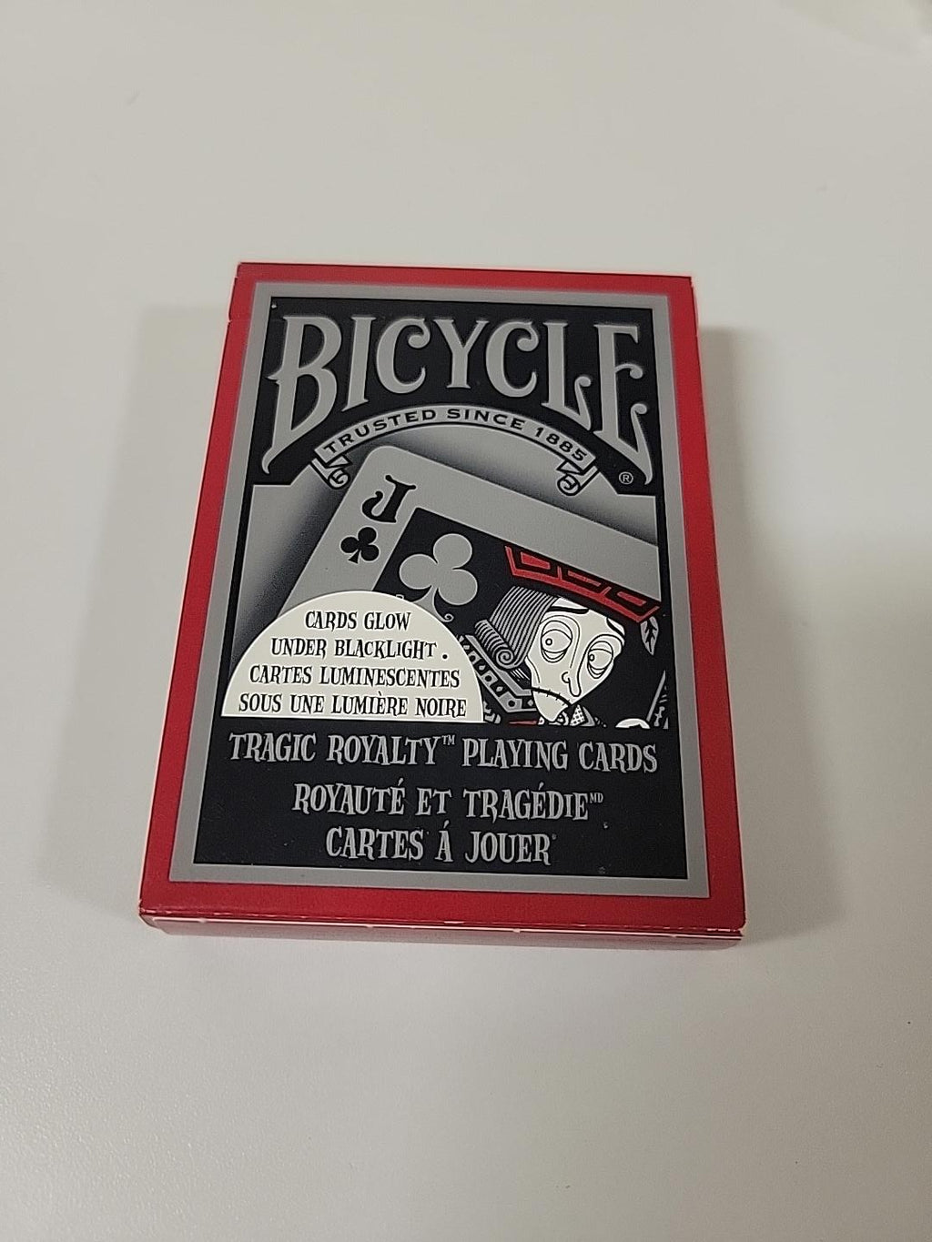 Bicycle Tragic Royalty Playing Cards - Glow Under Blacklight