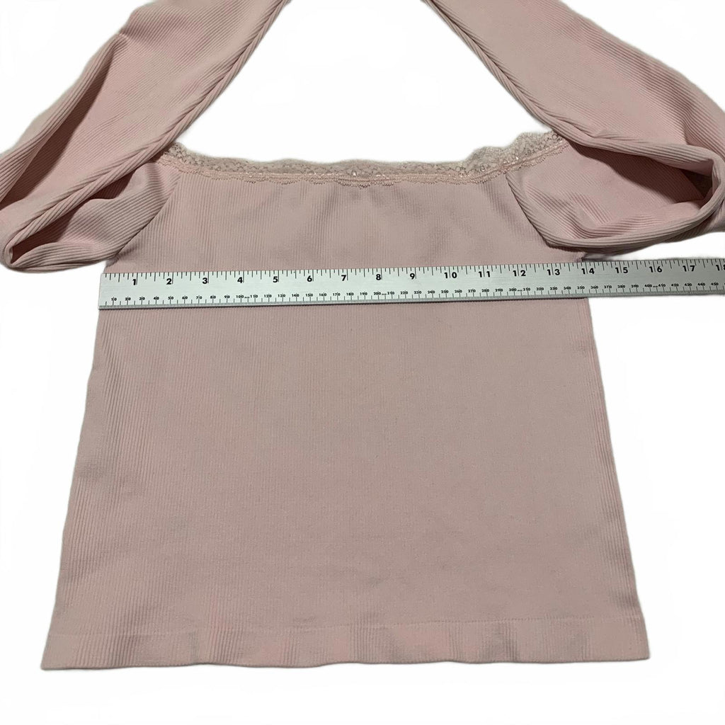 Charlotte Russe Women's Size XL Pink Off Shoulder Long Sleeve Top