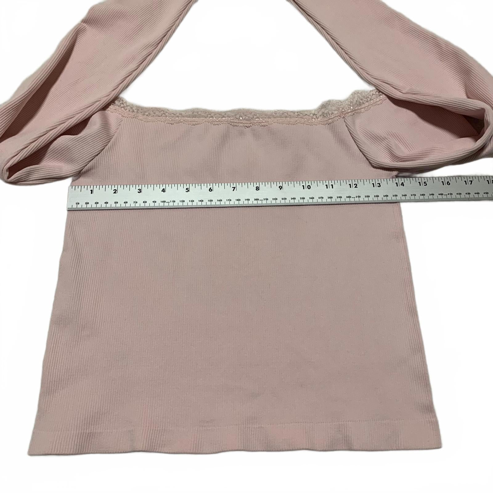 Charlotte Russe Women's Size XL Pink Off Shoulder Long Sleeve Top