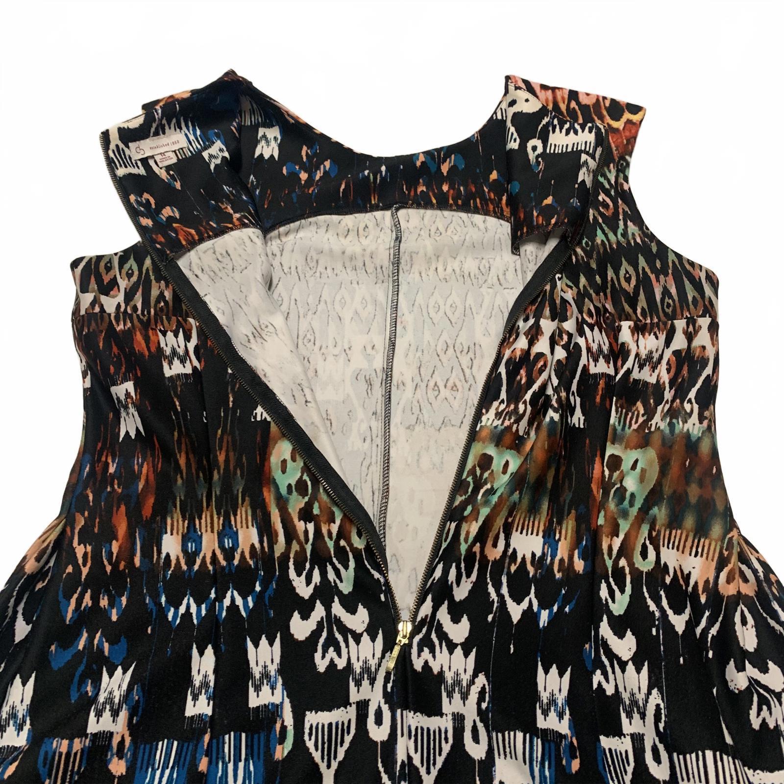 VTG db Womens Sz 14 Abstract Vibrant Patterned Summer Dress Sleeveless