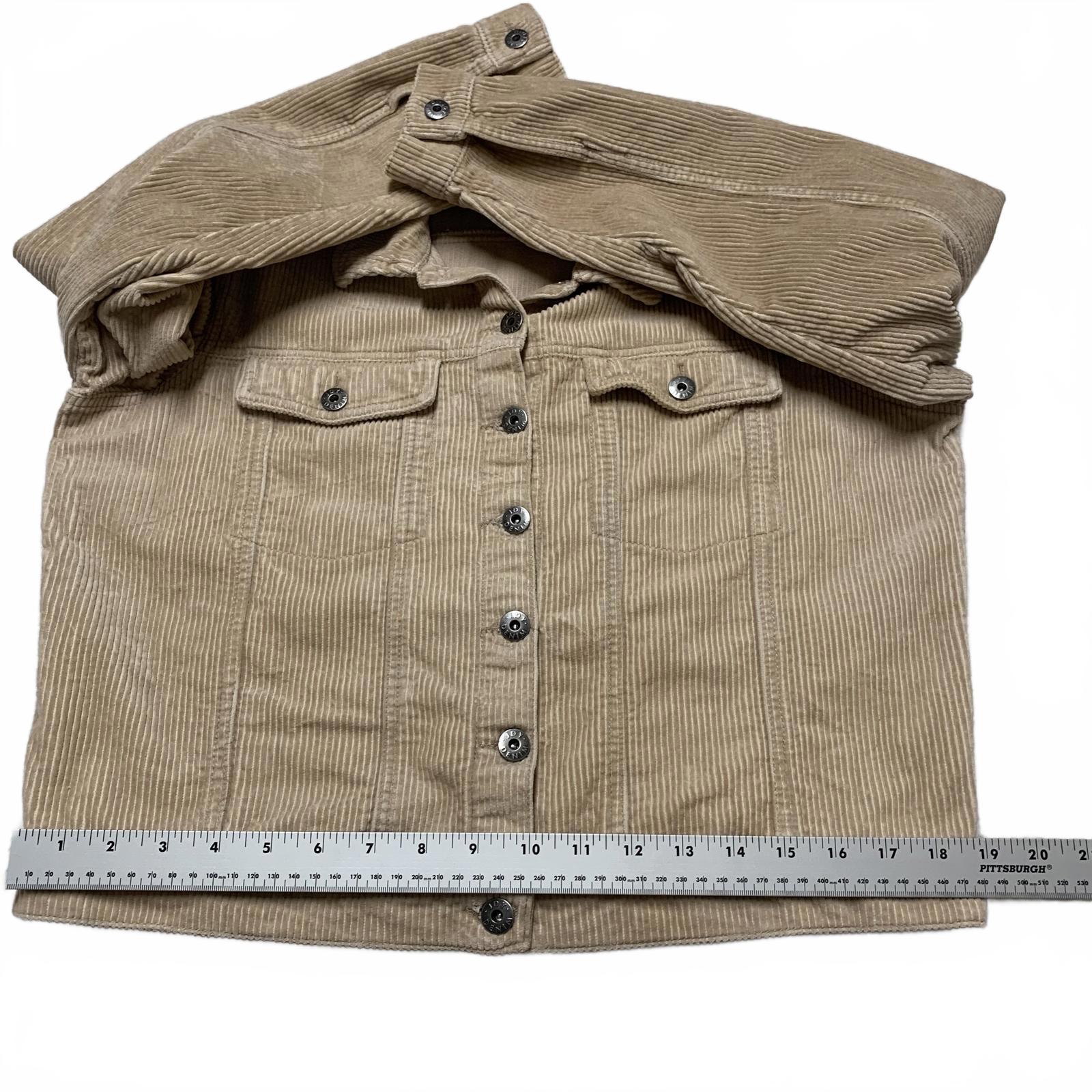 Jacqueline de Yong Women's Sz L/XL  42 Beige Corduroy Cropped Jacket