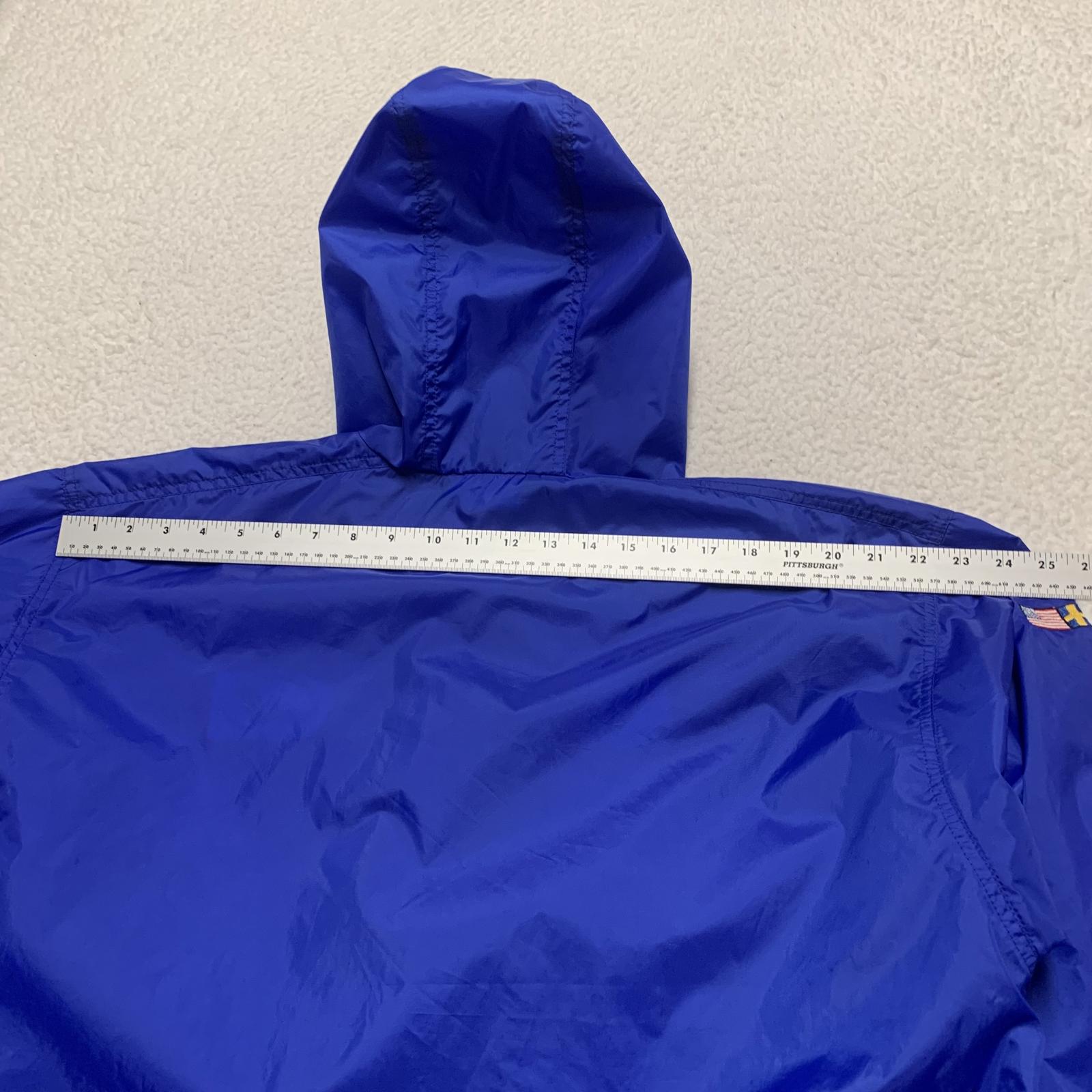 Tri Mountain Men's Blue Pullover L Rain Jacket Packable