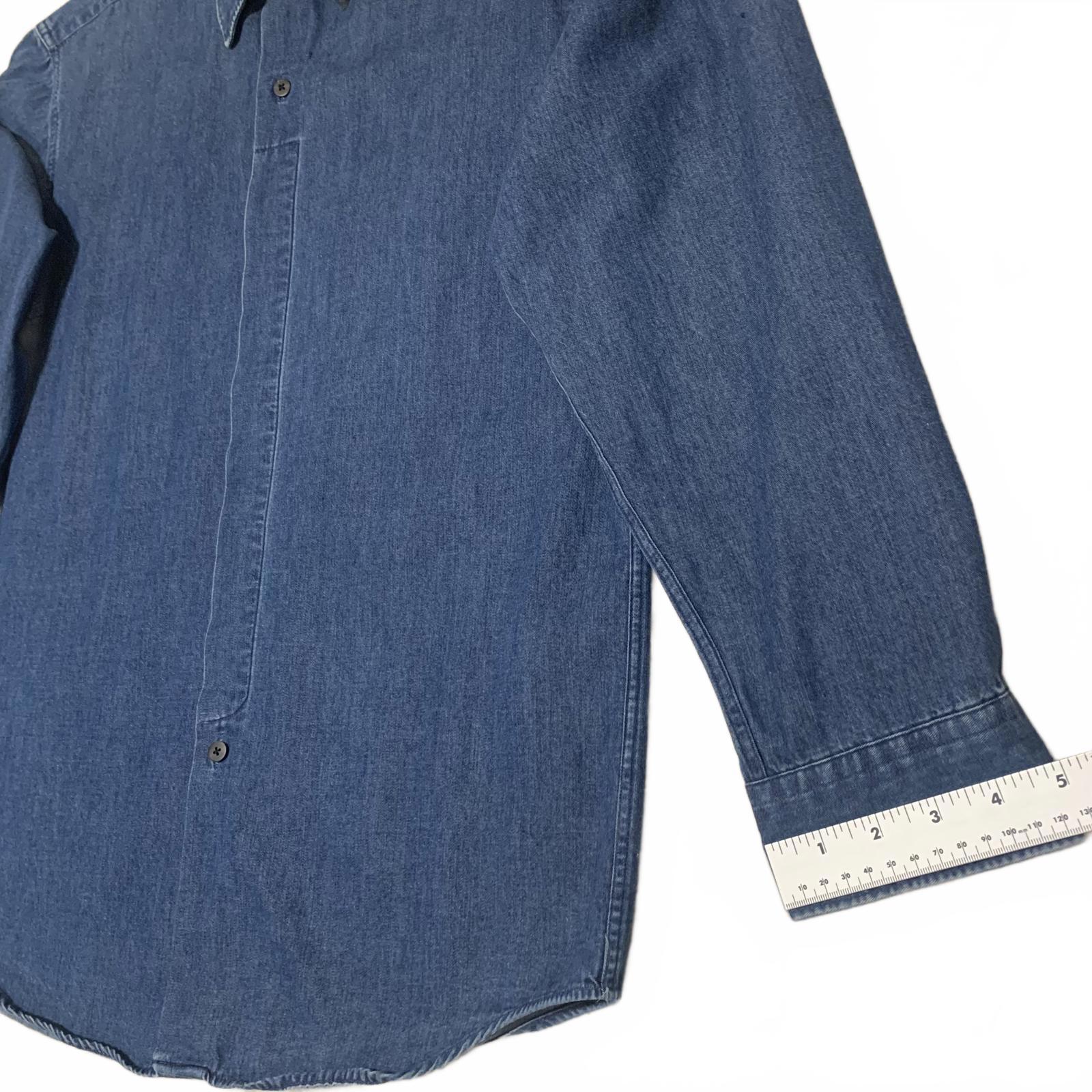 VTG 90s Bill Robinson Men's Size M Classic Denim shirt Shirt  Made in Hong Kong,