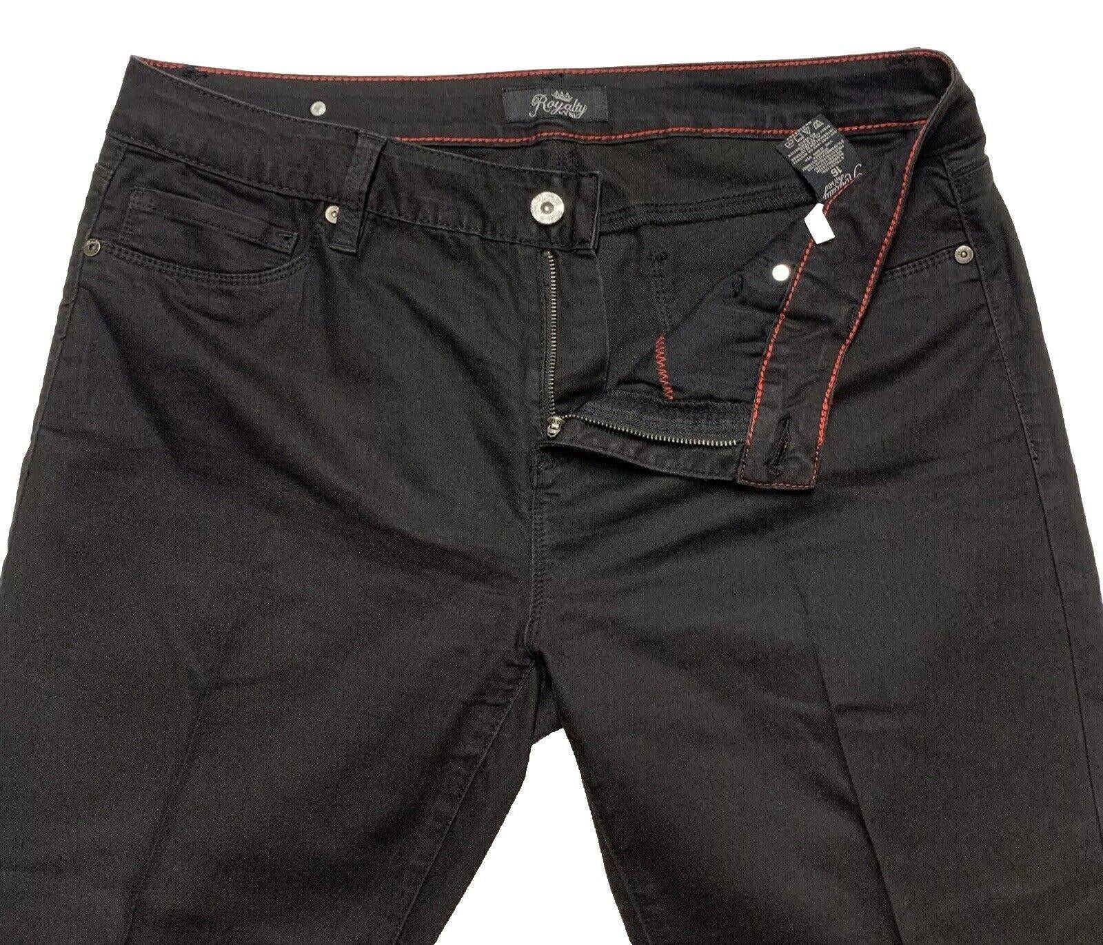 Royalty By YMI Woman Size 16 Cropped Black Jeans Stretch Denim