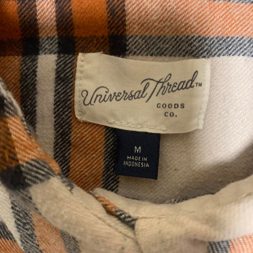 Universal Thread Men's Size Medium Casual Long Sleeve Plaid Shirt