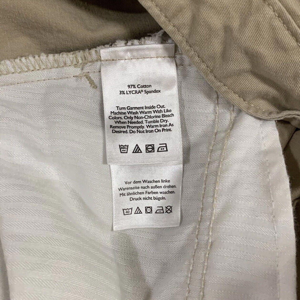 Eddie Bauer Pants Women's Size 12 Khaki Curvy  Crop Chino Straight W33.5x23.5L