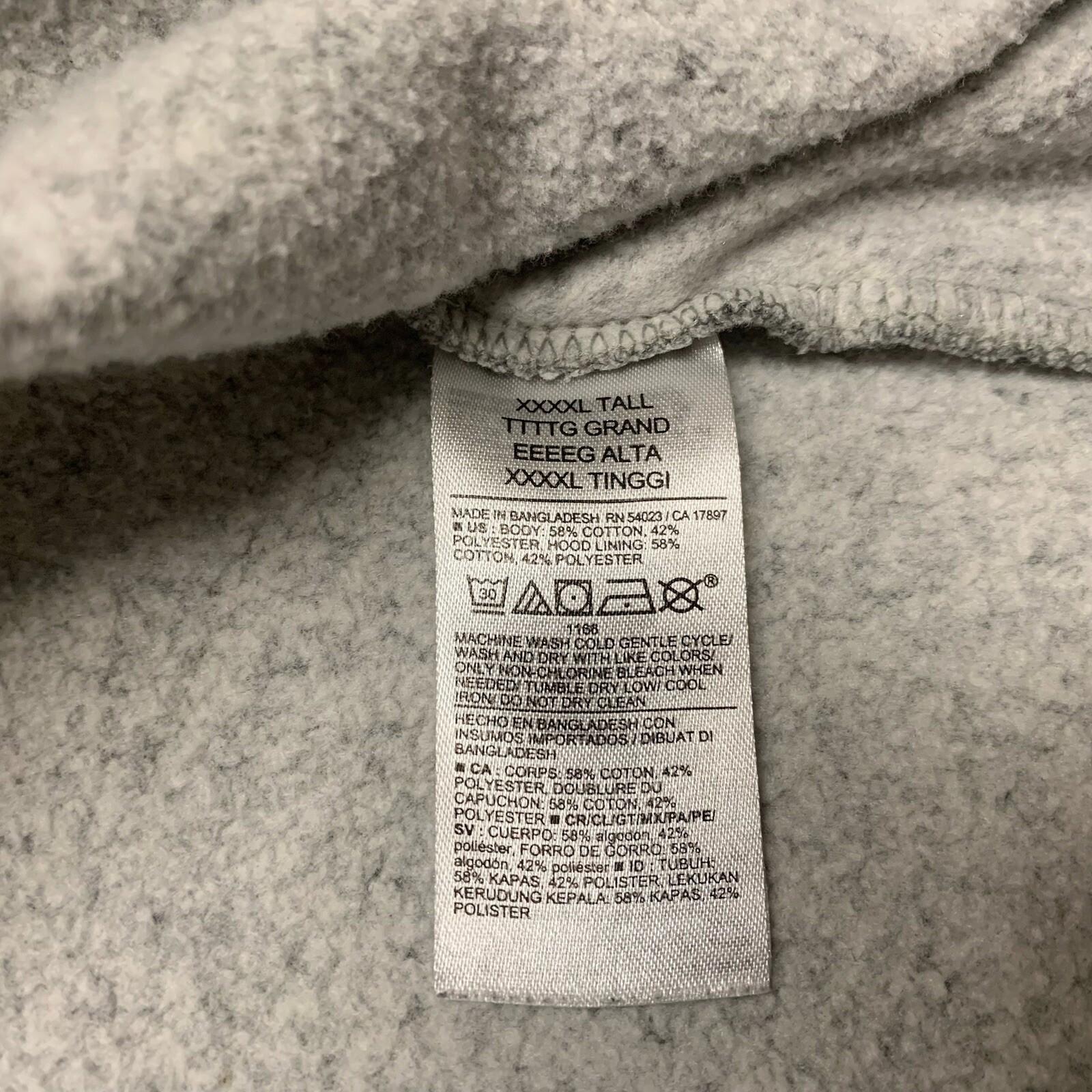 Old Navy Men's Sz XXXXL Tall Heather Gray Drawstring Hoodie Sweatshirt