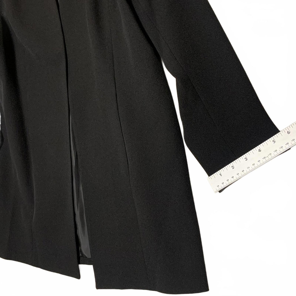 Kasper Women's Black Open Front Blazer Jacket Size 12 Lined Career Work Office