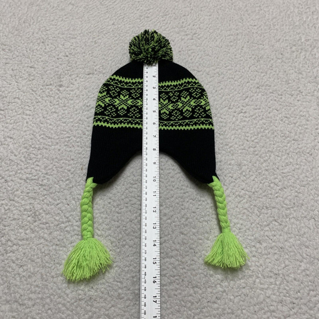 Weatherproof Youth One Size (8/20) Beanie Pom Pom Hat Braided Ear Flaps